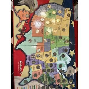 Lot Of 2 H.E. Harris US State Quarters 1999 2008 Commemorative Map Book Album
